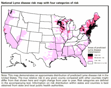 Risk for Lyme disease in United States