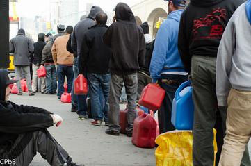 Waiting in line for gasoline