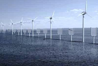 Wind and artificial tree farm