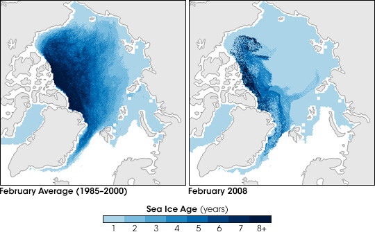 Arctic Sea Ice Age Comparison