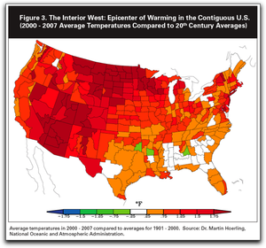 map of temperature trends