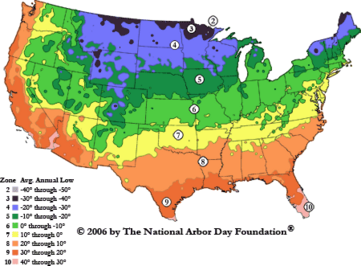 2006 plant hardiness zones