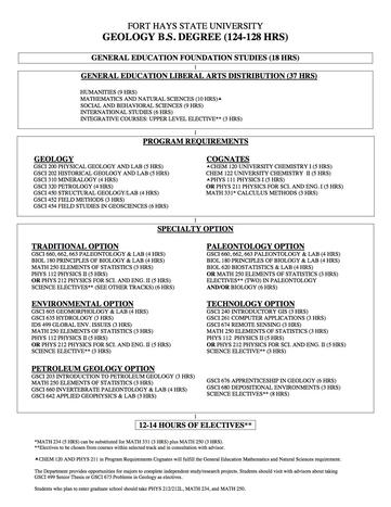 FHSU BS Geology Curriculum Diagram