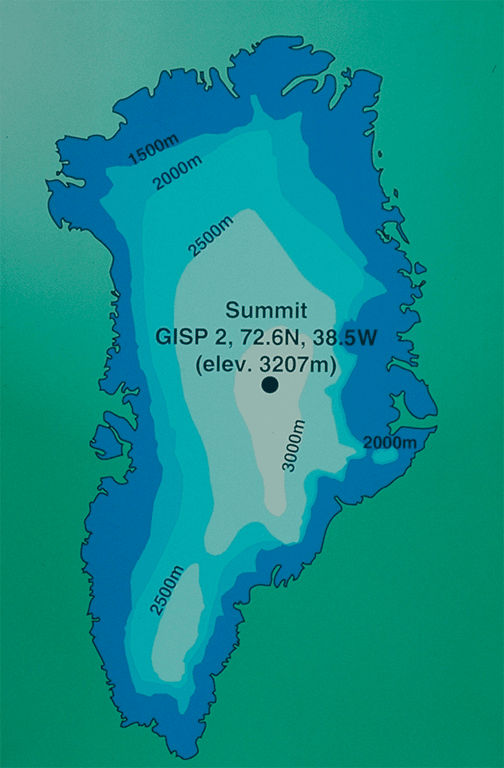 Greenland Elevation Map   Greenland Elevation Map 