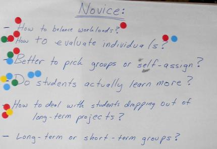 Poster, collaborative learning session, 2011 MPG workshop