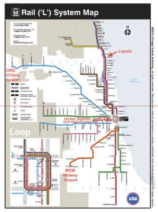 Loyola University by train