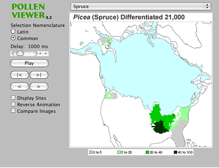 Pollen viewer home page