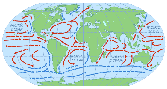 World Map With Currents 4A: Tracing Pathways