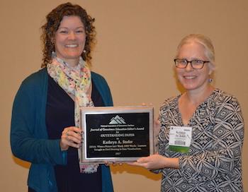 Kathryn Stofer Receiving Award