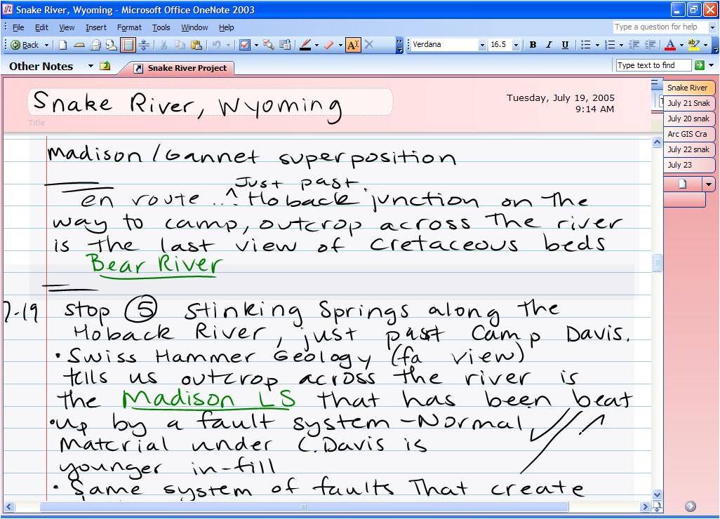 examples of onenote notebooks