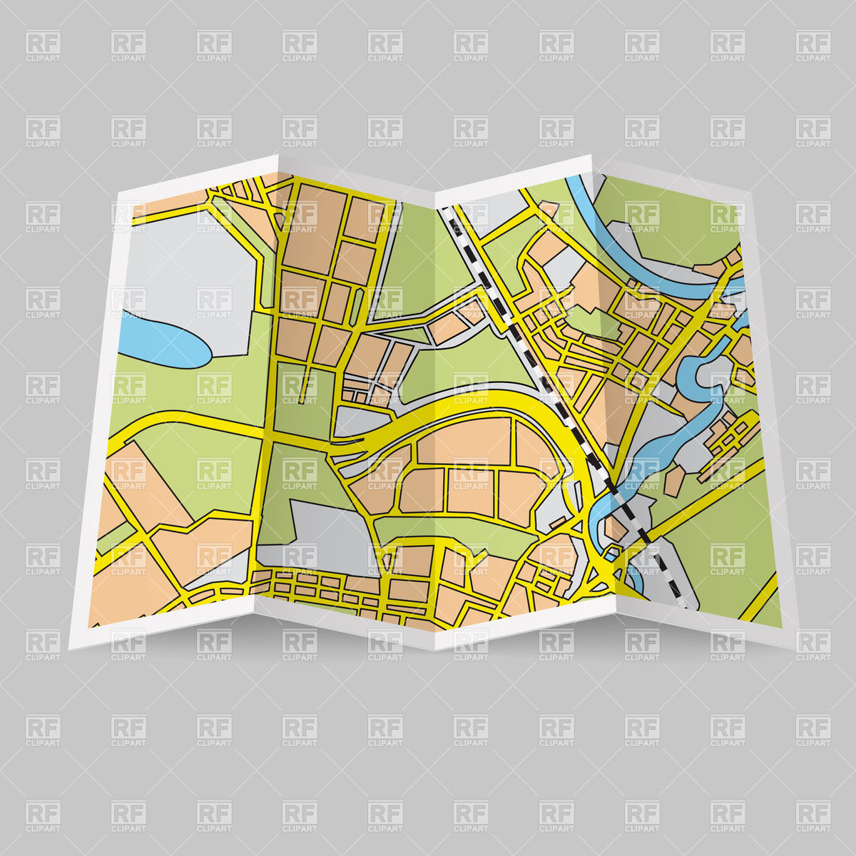 Road Map Clip Art 9493