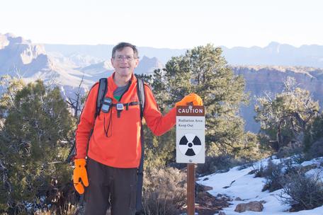Timothy Heaton exploring hazards in the Grand Canyon