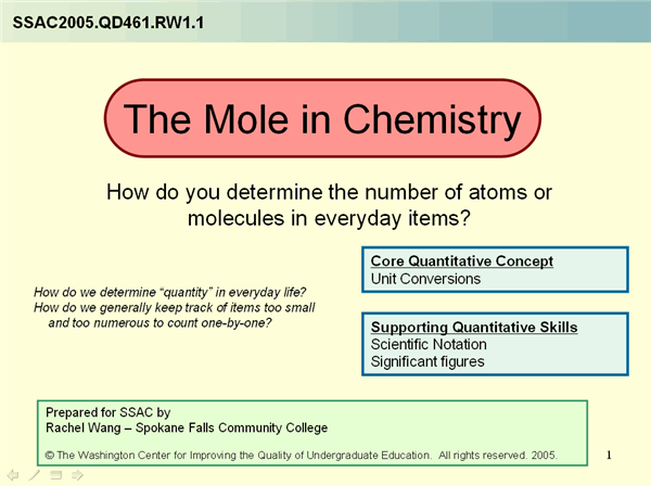 What Is A Chemical Mole