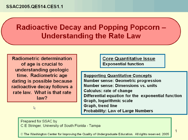 Radioactive Decay Examples - Catalog Library