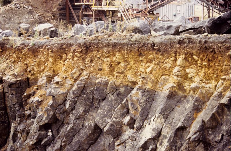 Figure 3. Basalt rock weathering